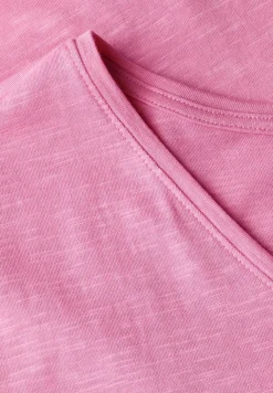 Basic shirt met V-hals
