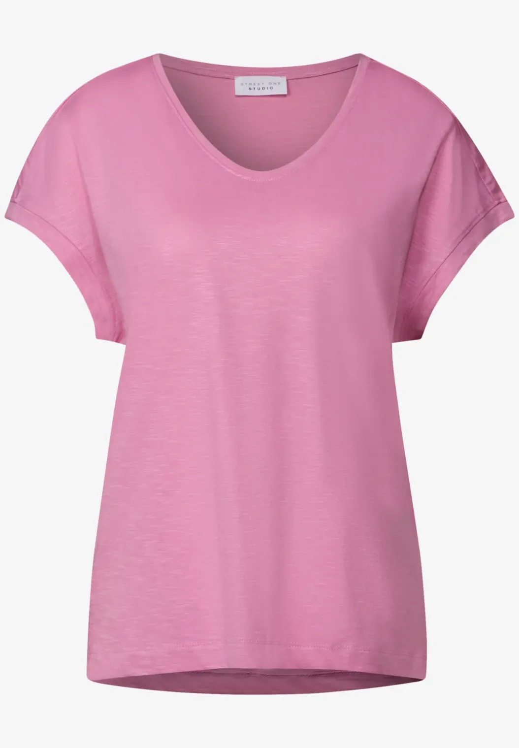 Basic shirt met V-hals