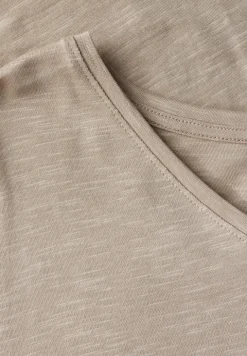 Basic shirt met V-hals