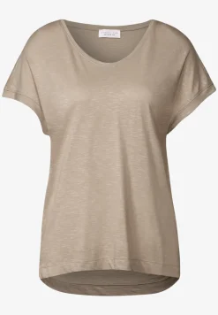 Basic shirt met V-hals