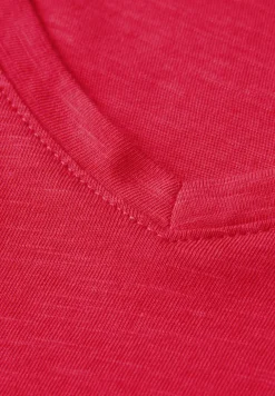 Basic shirt met V-hals