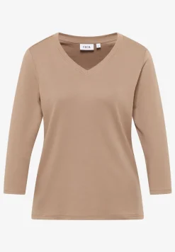 Basic shirt met V-hals