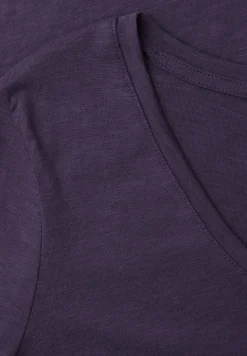 Basic Shirt met V-hals in effen kleur