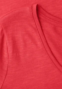 Basic Shirt met V-hals in effen kleur