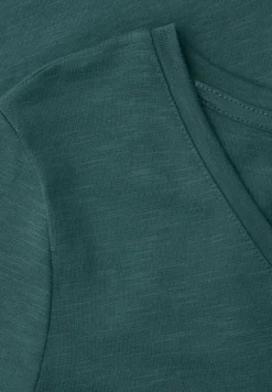 Basic Shirt met V-hals in effen kleur