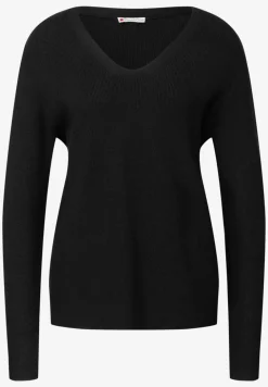Basic trui met V-hals