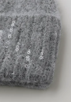 Beanie met pailletten