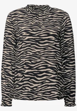 Bedrukte blouse met smokdetails