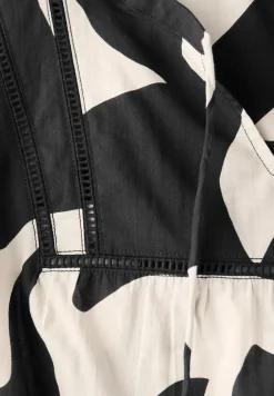 Bedrukte blouse met tape details