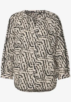 Bedrukte blouse met taping details