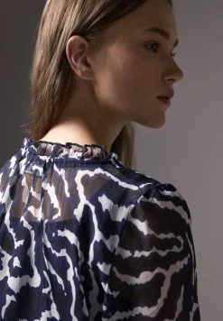 Bedrukte chiffon blouse