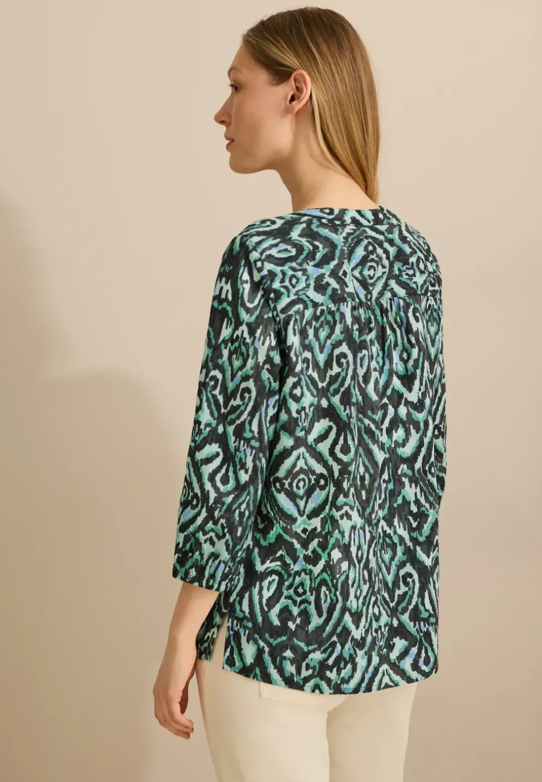 Bedrukte katoenen blouse