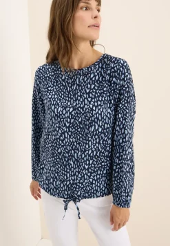 Bedrukte blouse met koord