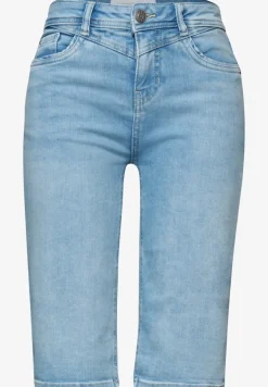 Bermuda met Slim Legs en omgeslagen detail