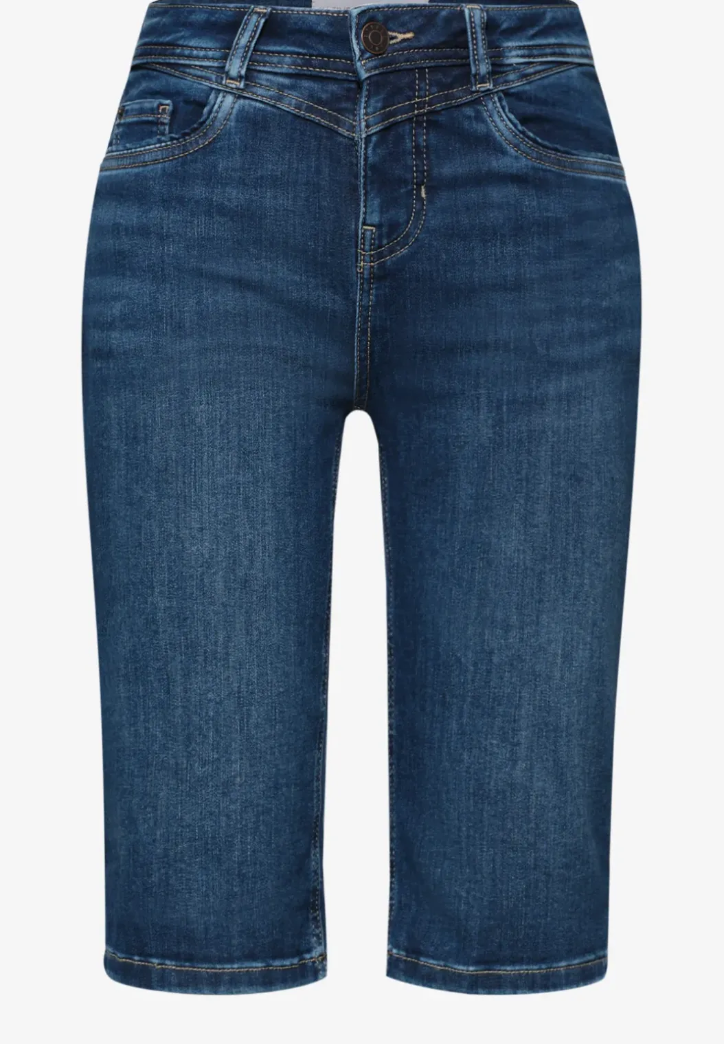 Bermuda met Slim Legs en omgeslagen detail