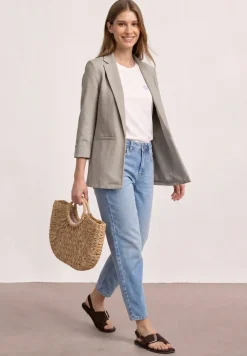 Blazer in een lang en open model