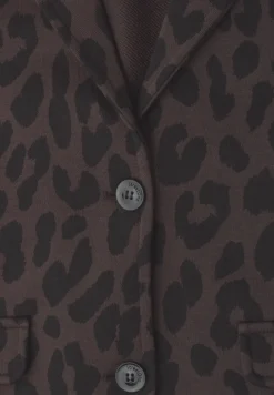 Blazer met reverskraag en leopatroon