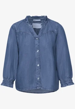 Blouse met 3/4 mouwen en ruches