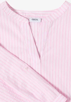 blouse met 3/4 mouwen in seersucker kwaliteit