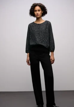 Blouse met folieprint