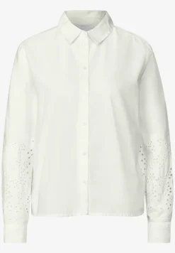 Blouse met geborduurde mouwen