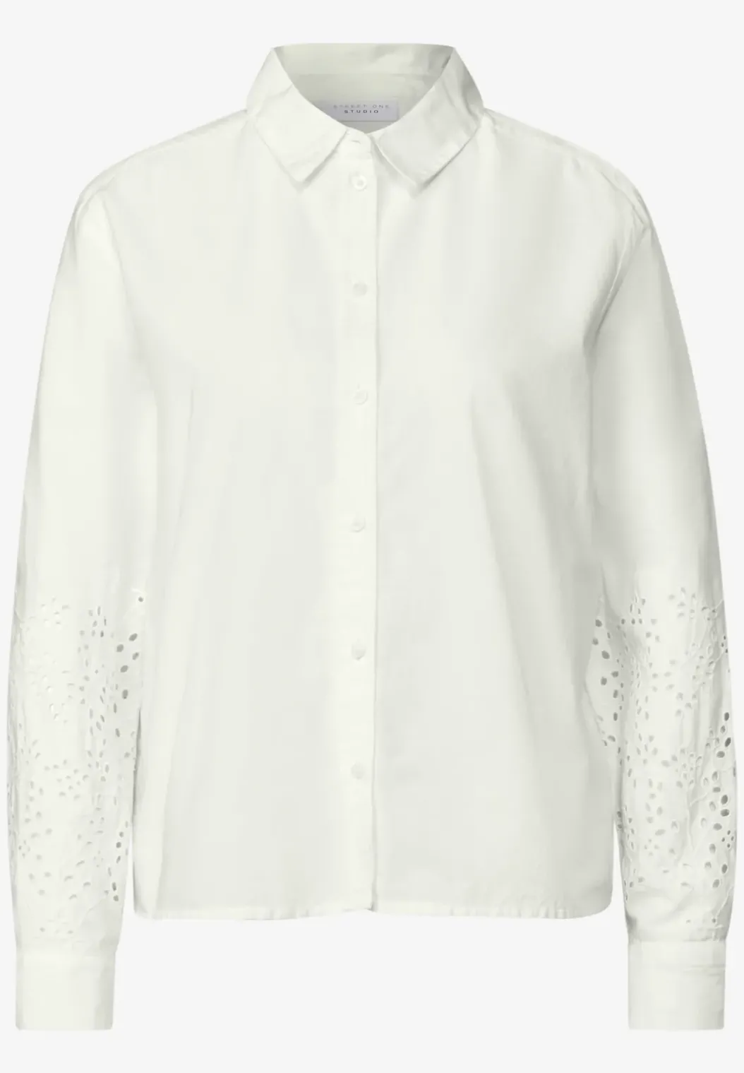 Blouse met geborduurde mouwen