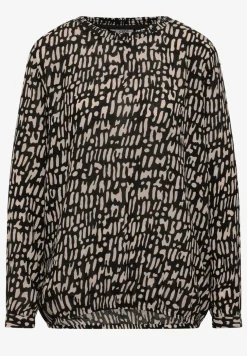 Blouse met gesmockte halslijn