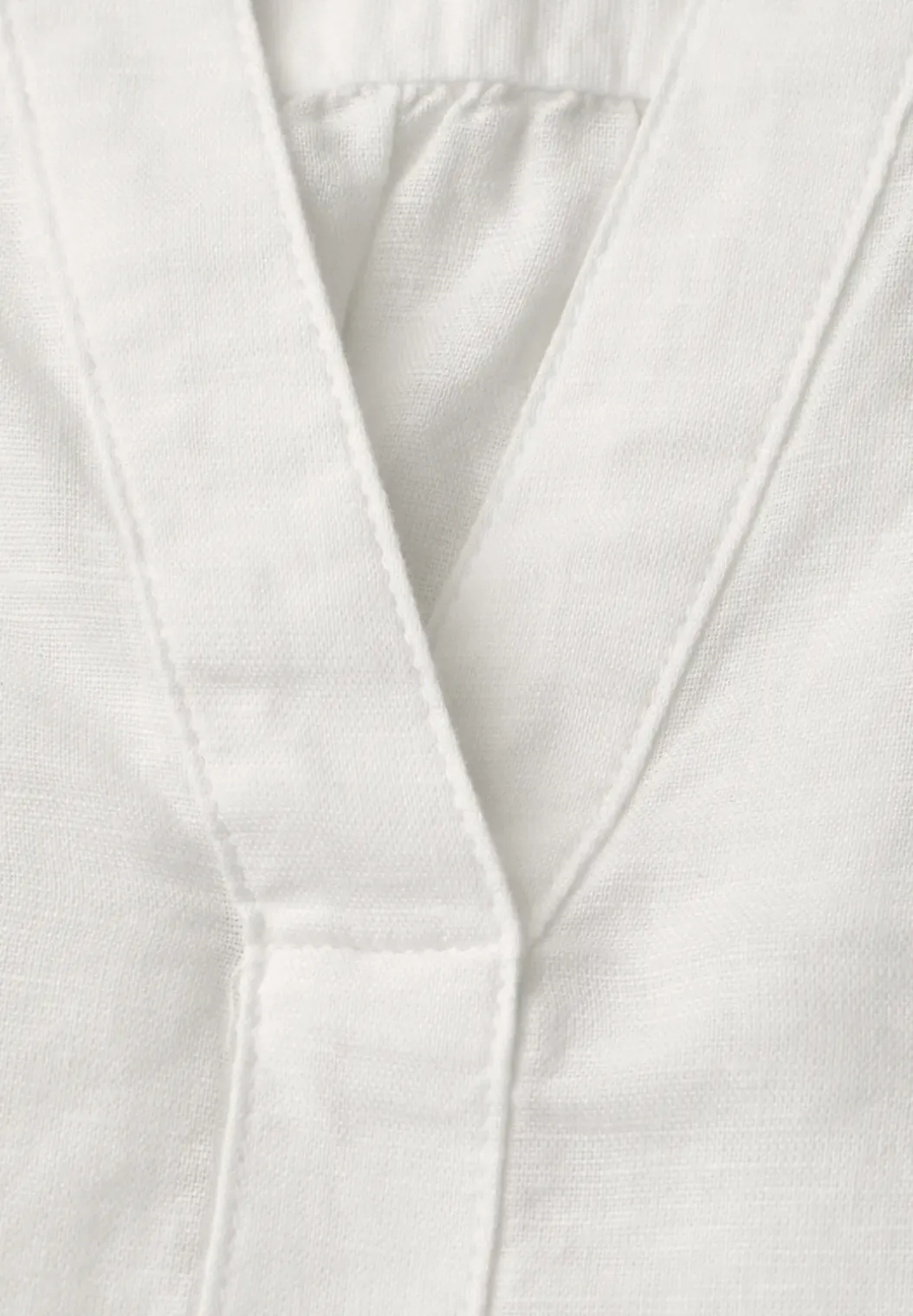 Blouse met gespleten hals van linnenmix