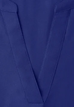 Blouse met gespleten hals en omslag