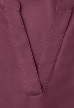 Blouse met gespleten hals en omslag