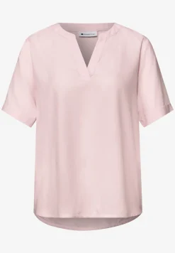 Blouse met gespleten hals en omslag