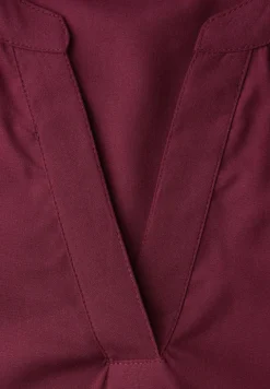 Blouse met gespleten hals en omslag