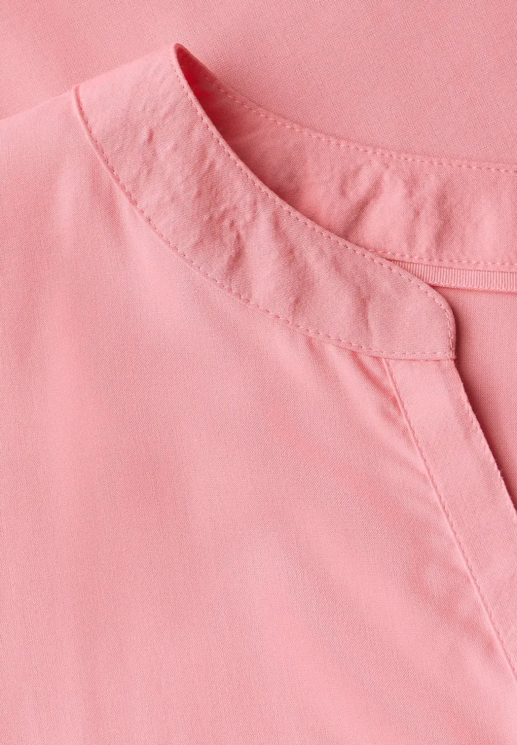 Blouse met gespleten hals in effen kleur