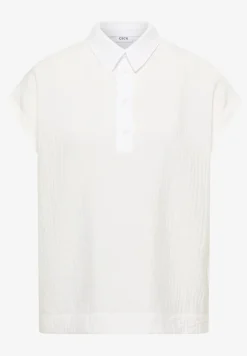 Blouse met hangende schouder en structuur