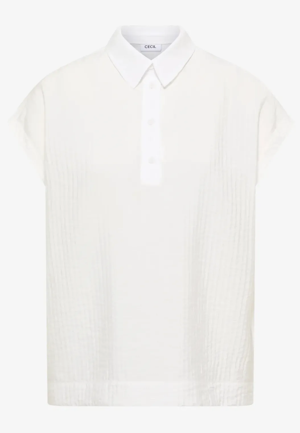 Blouse met hangende schouder en structuur