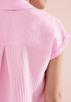 Blouse met hangende schouder en structuur