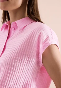 Blouse met hangende schouder en structuur