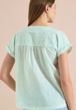 Blouse met hangende schouder en structuur
