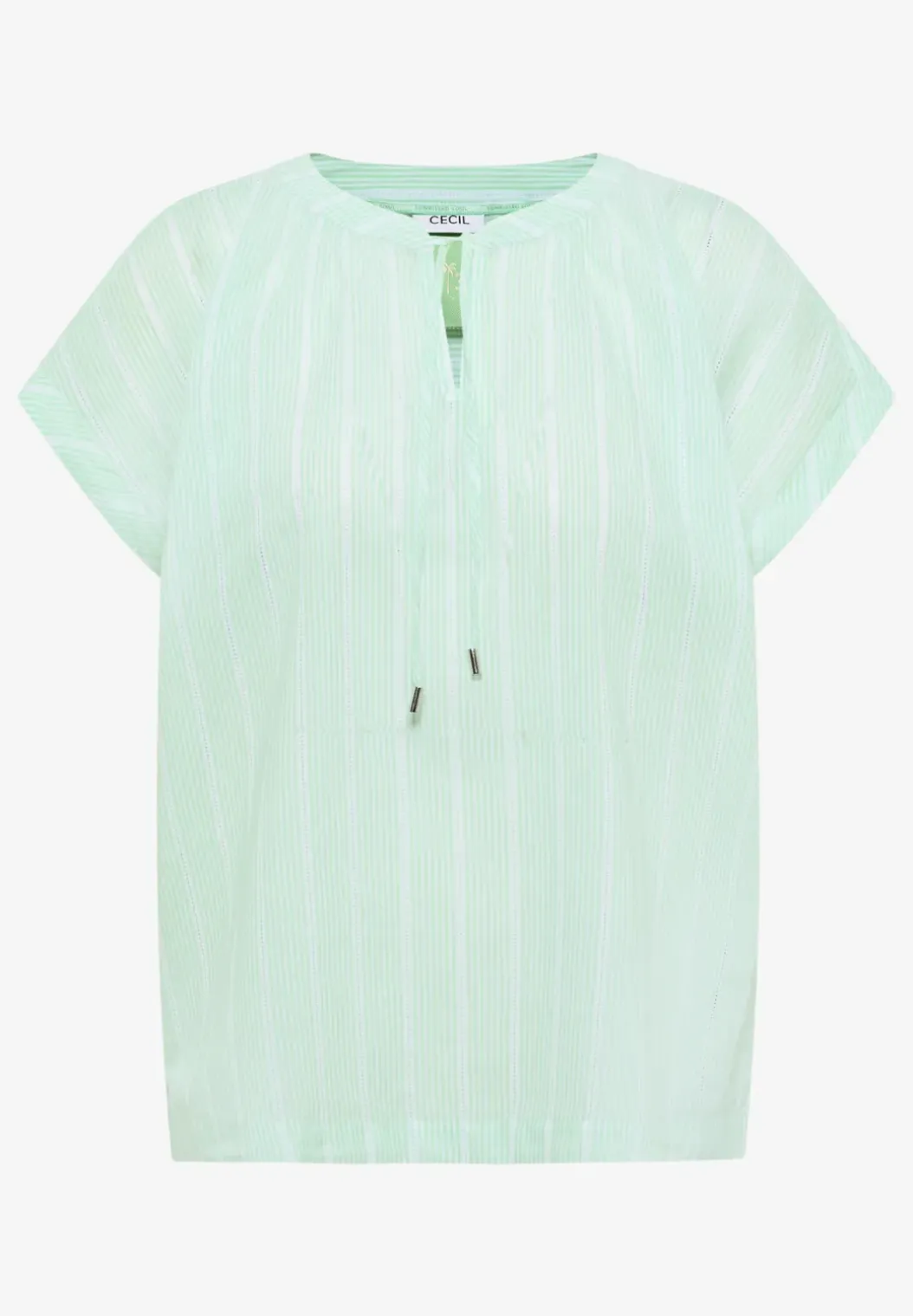 Blouse met hangende schouder en structuur