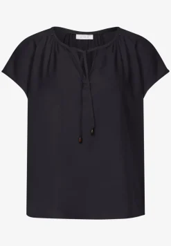 Blouse met hangende schouder en linten