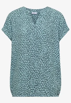 Blouse met hangende schouder en print