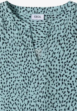 Blouse met hangende schouder en print