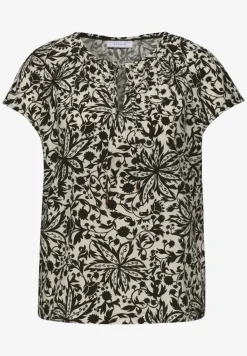 Blouse met hangende schouder en linten