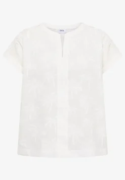 Blouse met hangende schouder en borduursel