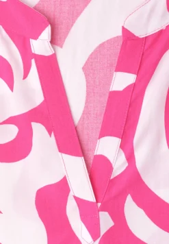 Blouse met hangende schouder en print