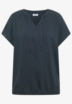 Blouse met korte mouwen en structuurmix
