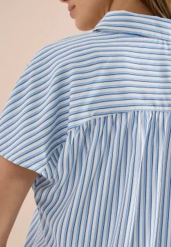 Blouse met korte mouwen en gestreept patroon