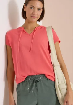 Blouse met korte mouwen en structuurmix