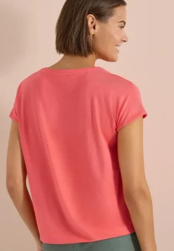 Blouse met korte mouwen en structuurmix