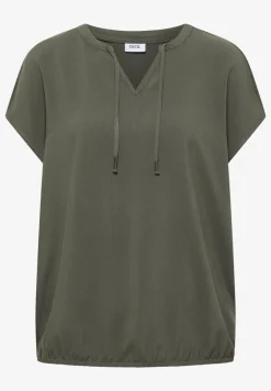 Blouse met korte mouwen en structuurmix